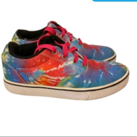 HEELYS Tie Dye Skate Shoes Youth Sz 4 Pink / Blue - Picture 2 of 8